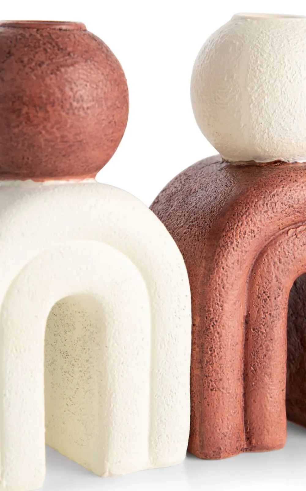 COCOmaison Lot bougeoir H15,5cm - brun Discount