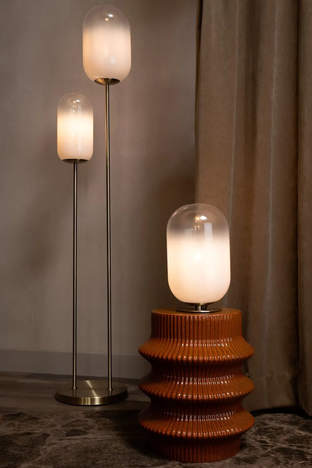 COCOmaison Milky lampadaire 2*E27 - Blanc Discount