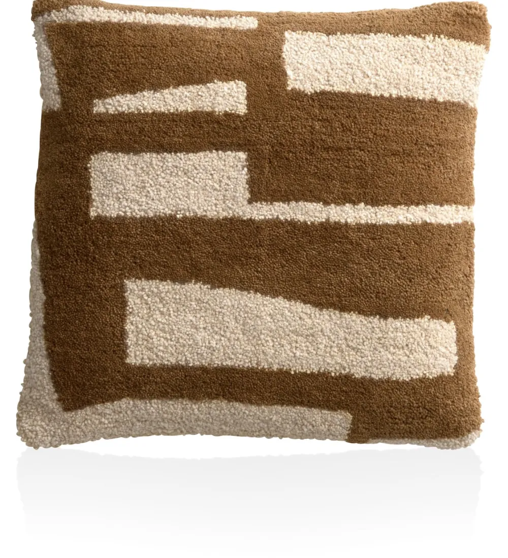 COCOmaison Olivia coussin 50x50cm - Brun Discount