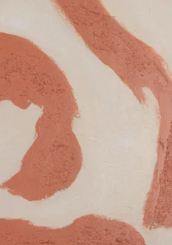 COCOmaison Organic Abstract set de 2 cadres 70x100cm - Orange Hot