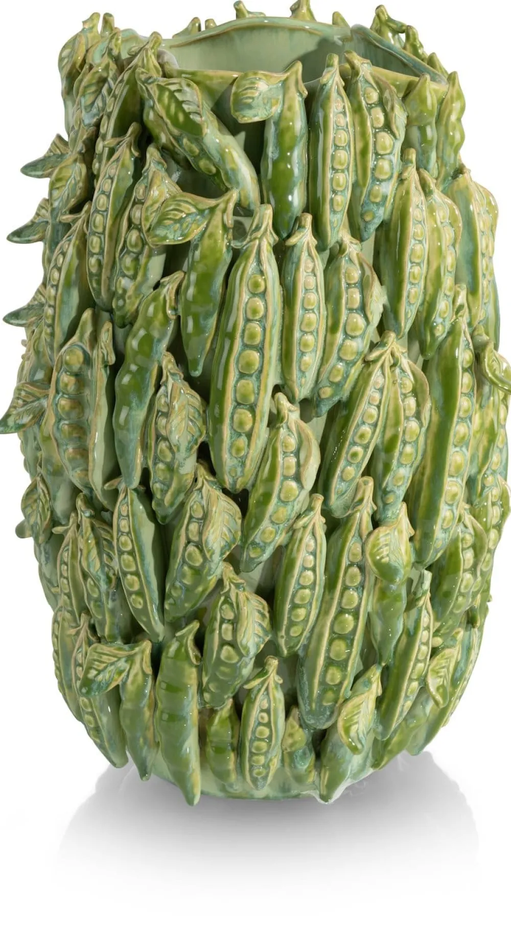 COCOmaison Peas in a pot vase H45cm - Vert Discount