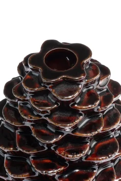 COCOmaison Pine bougeoir H12cm - Brun Discount