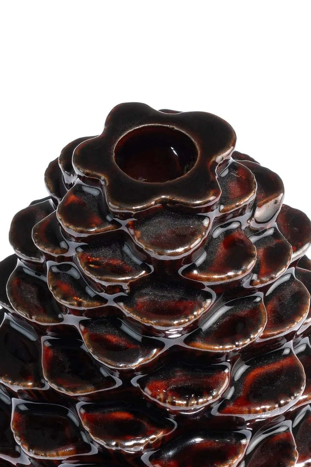 COCOmaison Pine bougeoir H12cm - Brun Discount