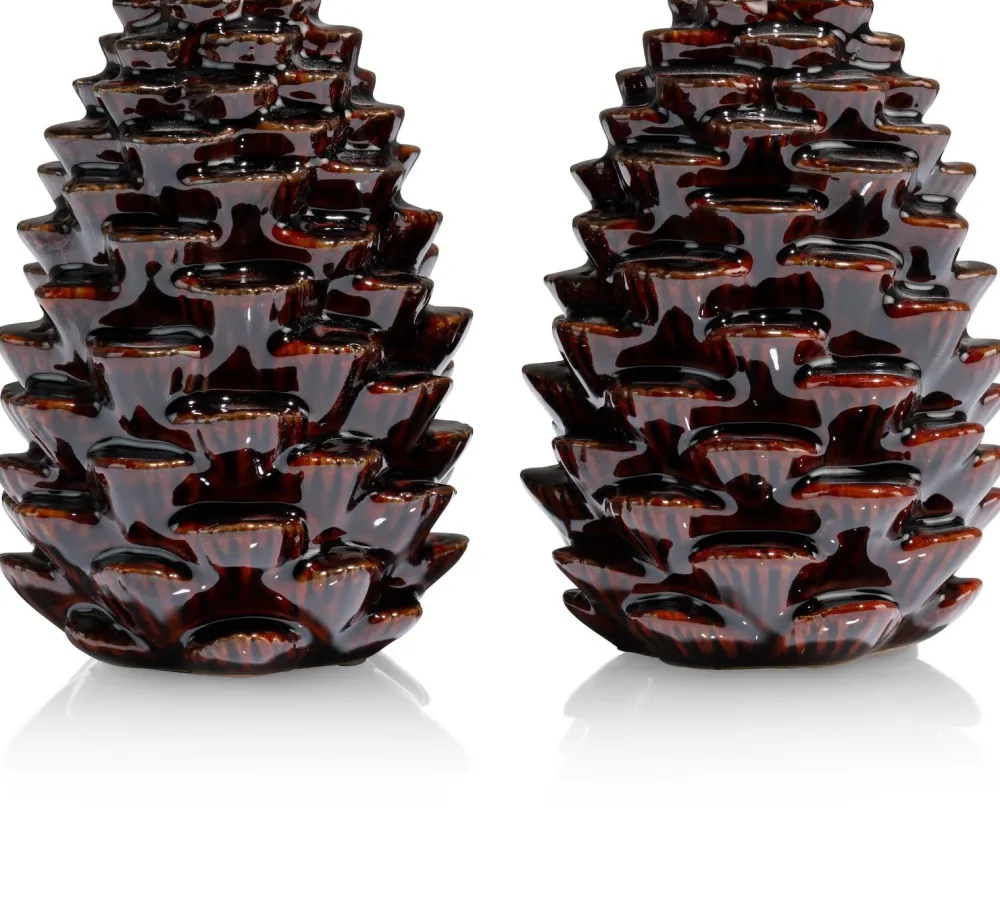 COCOmaison Pine bougeoir H12cm - Brun Discount