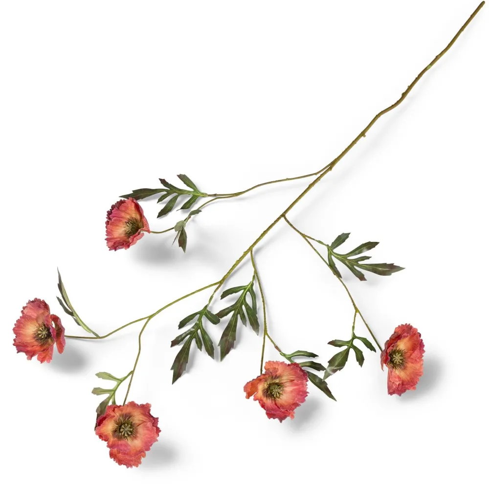 COCOmaison Poppy spray fleur artificiel 113cm - Bordeaux Hot