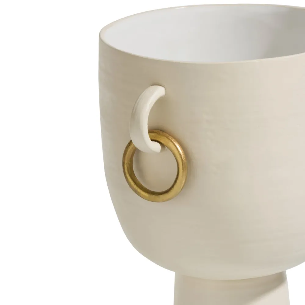 COCOmaison Presley vase H25cm - Couleur creme Discount