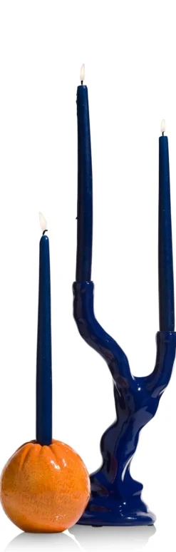 COCOmaison Rebecca bougeoir H36cm - Bleu Discount