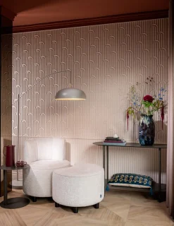 COCOmaison Roan pouf maan H44cm - Creme Outlet