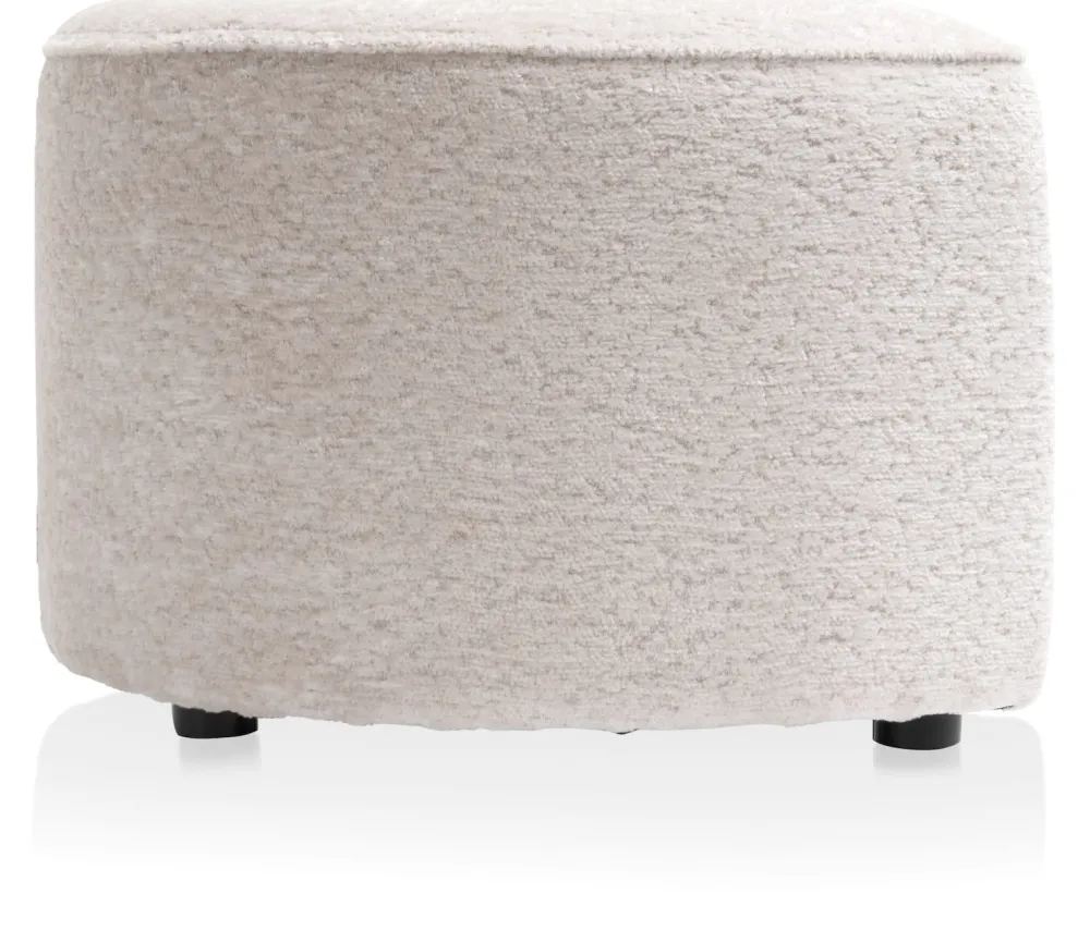 COCOmaison Roan pouf maan H44cm - Creme Outlet