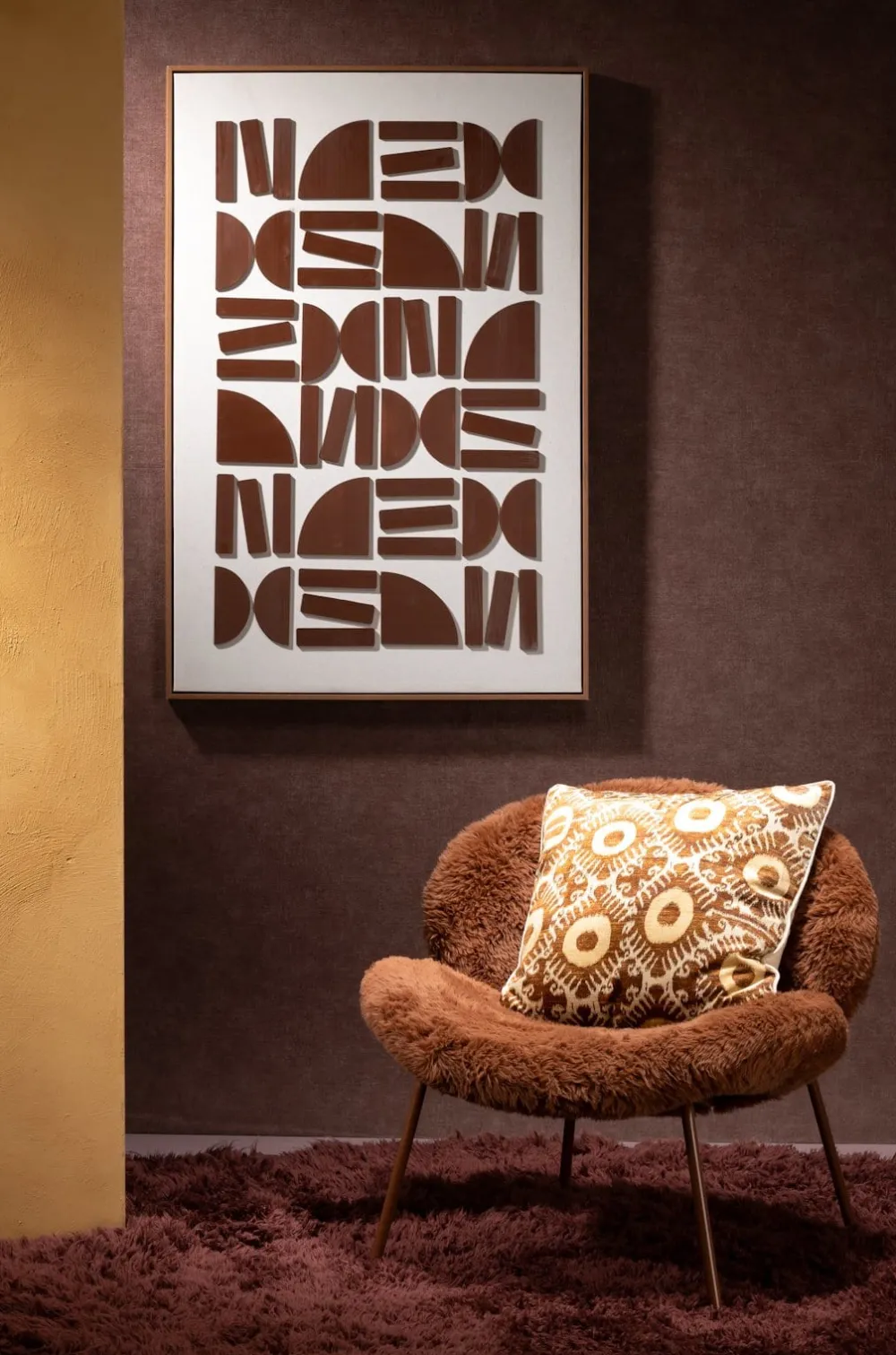 COCOmaison Rune tableau 80x120cm - Brun Discount