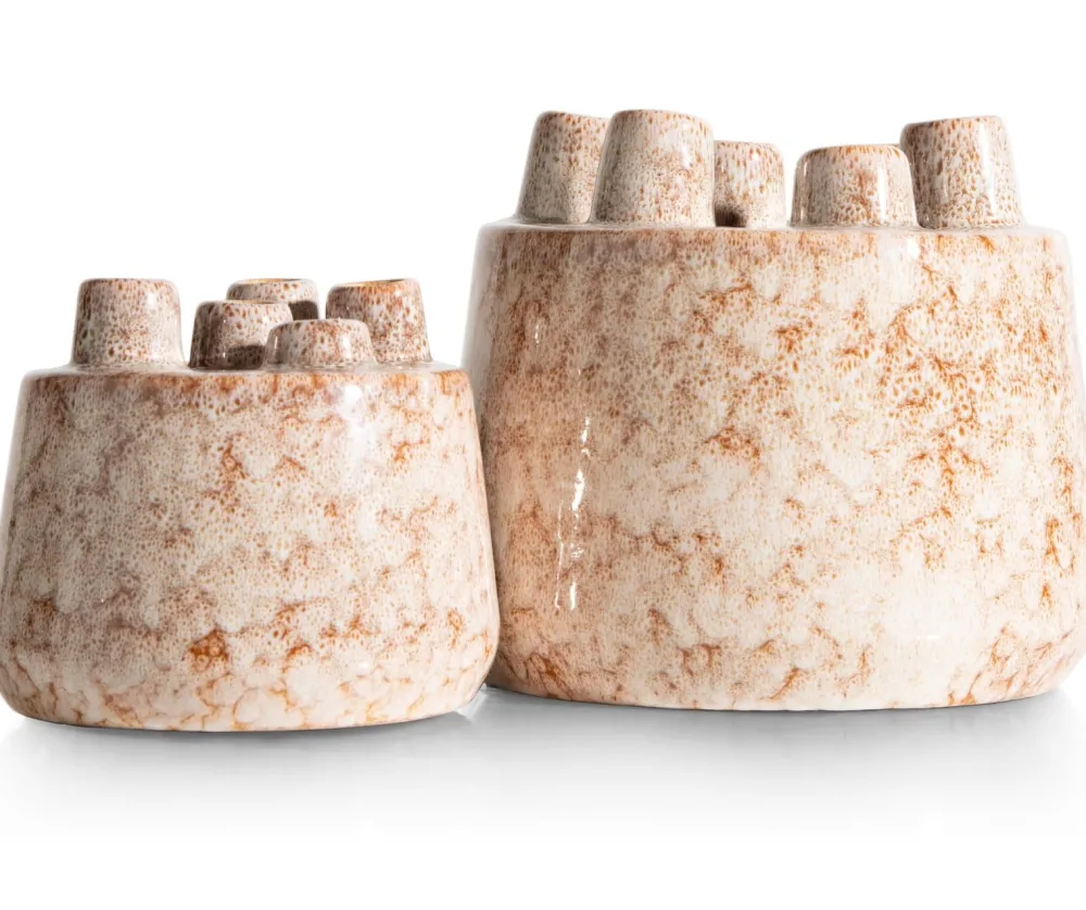 COCOmaison Safia vase H21cm - Beige Outlet