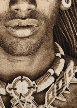 COCOmaison Samburu Warrior tableau 75x125cm - Multicouleur Discount