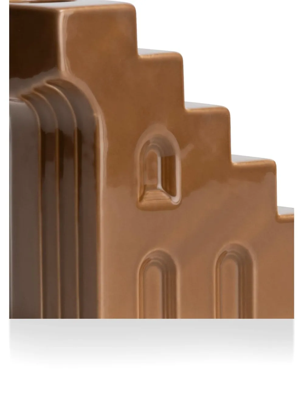 COCOmaison Skira bougeoir H11.8cm - Brun Clearance