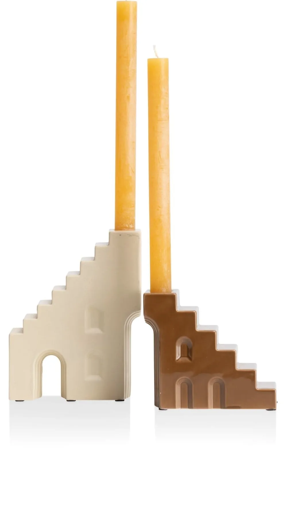 COCOmaison Skira bougeoir H11.8cm - Brun Clearance