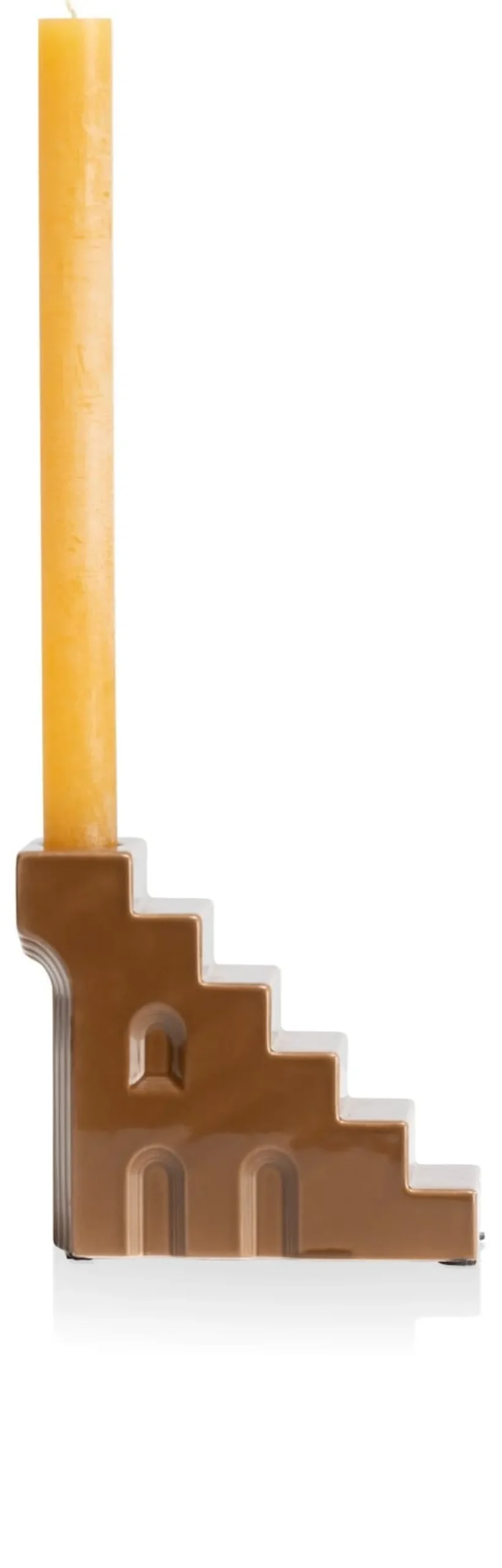 COCOmaison Skira bougeoir H11.8cm - Brun Clearance