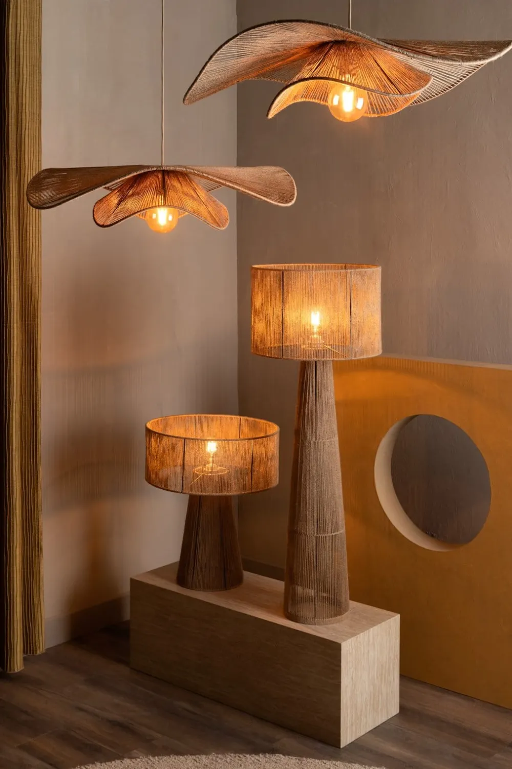 COCOmaison Tali lampe de table 1*E27 H57cm - natural Discount