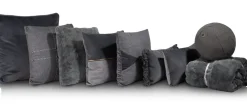 COCOmaison Timeless - Aria coussin 45x45cm - Anthracite Outlet