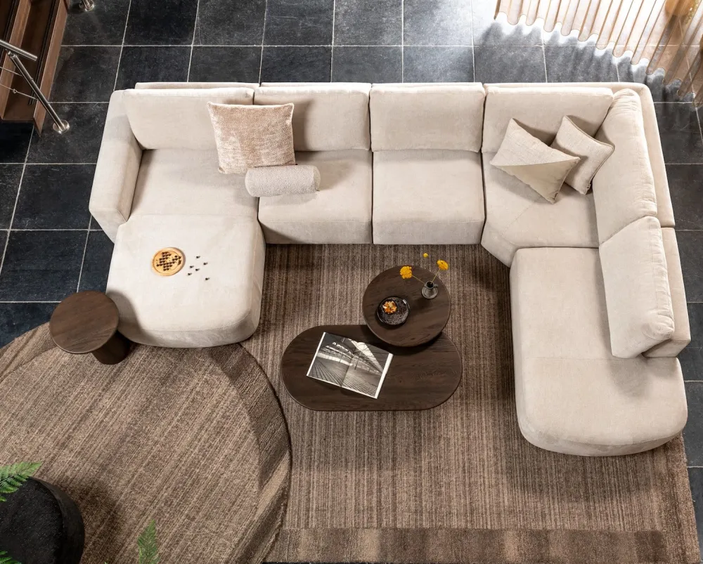 COCOmaison Timeless - Clint coussin 60x60cm - beige Outlet