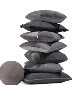 COCOmaison Timeless - Evie coussin 45x45cm - Anthracite Discount