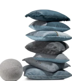 COCOmaison Timeless - Evie coussin 45x45cm - Anthracite Discount